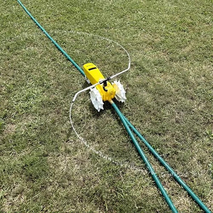 Nelson Rain Train 13,500 Square Feet Cast Iron Outdoor Lawn Traveling Water Sprinkler for Yard, and Garden, with Auto Shut Off, Yellow by Nelson - Image 9