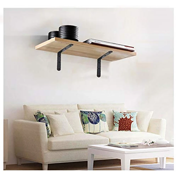 LISHINE 16 PCS Black L Brackets for Wood, 4" x 4" Corner Bracket Heavy Duty L Corner Brace Metal Right Angle Brackets for Shelves, Furniture, Bedframe, Cabinet, Drawer, Chair, Thickness 3MM by LISHINE - Image 6