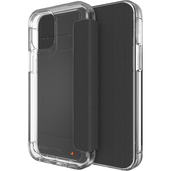 Gear4 Wembley Flip Folio Phone Case for iPhone 12 mini - Clear/Black by Gear4 - Image 3