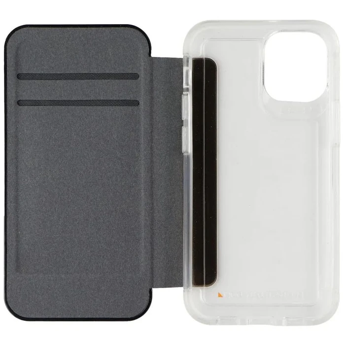 Gear4 Wembley Flip Folio Phone Case for iPhone 12 mini - Clear/Black by Gear4 - Image 4