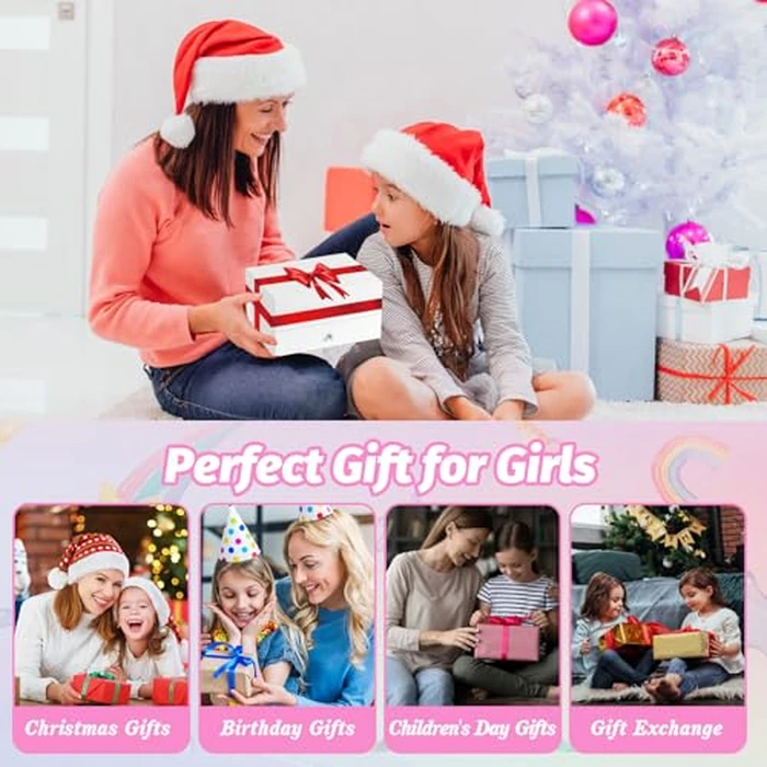 Miratino Music Jewelry Box Gifts for Girls, Wooden Kids Jewelry Boxes & Organizers with Spinning Dancer, Musical Jewelry Storage Gift for Little Girl Toddler Christmas Birthday New Year (White) by Miratino - Image 7