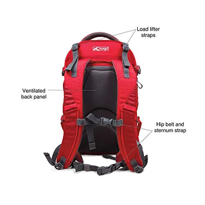 Kurgo Dog Carrier Backpack for Small Pets - Dogs & Cats | TSA Airline Approved | Cat | Hiking or Travel | Waterproof Bottom | G-Train | K9 Ruck Sack | Red,ZCR30-17137 by Kurgo - Image 4