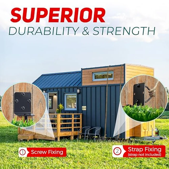 [Premium] 24" Full Spiral Blade Mobile Home Anchor, 4 Pack Ground Anchor Screw in with L-shaped Brackets, U-bolts, Power Nut Driver,Earth Anchors High Wind Heavy Duty for Camping Tents,Swing Sets by X-CUIRASS - Image 7