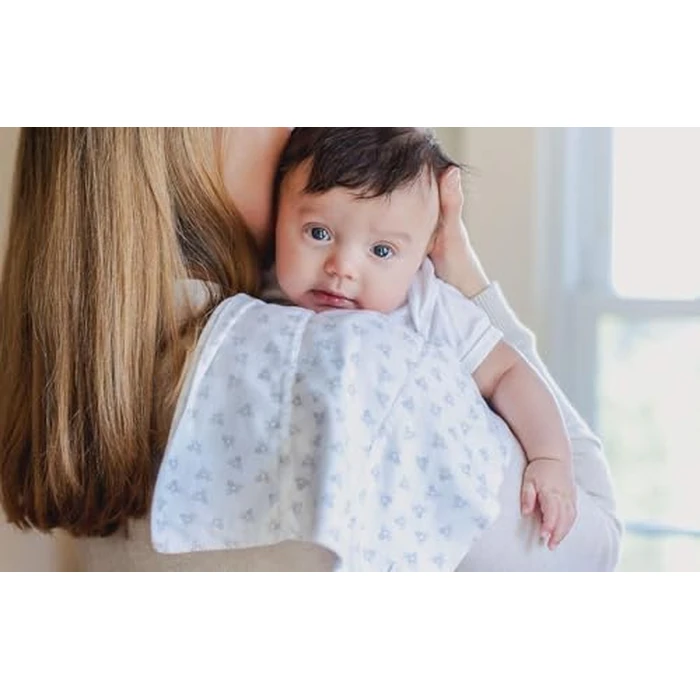 Burts Bees Baby Infant Burp Cloths, 100% Organic Cotton Extra Absorbent Soft Fabric Drool Cloths, 5-Pack Newborn Must-Have Essential Large Burping Cloths, One Size 17 x 11.75 Inches by Burt's Bees Baby - Image 4