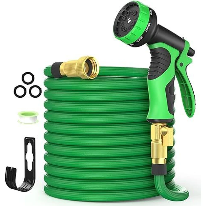 Ghose 50ft Expandable Garden Hose 10 Function Nozzles AS007 - Green by Ghose - Refurbished - Excellent condition