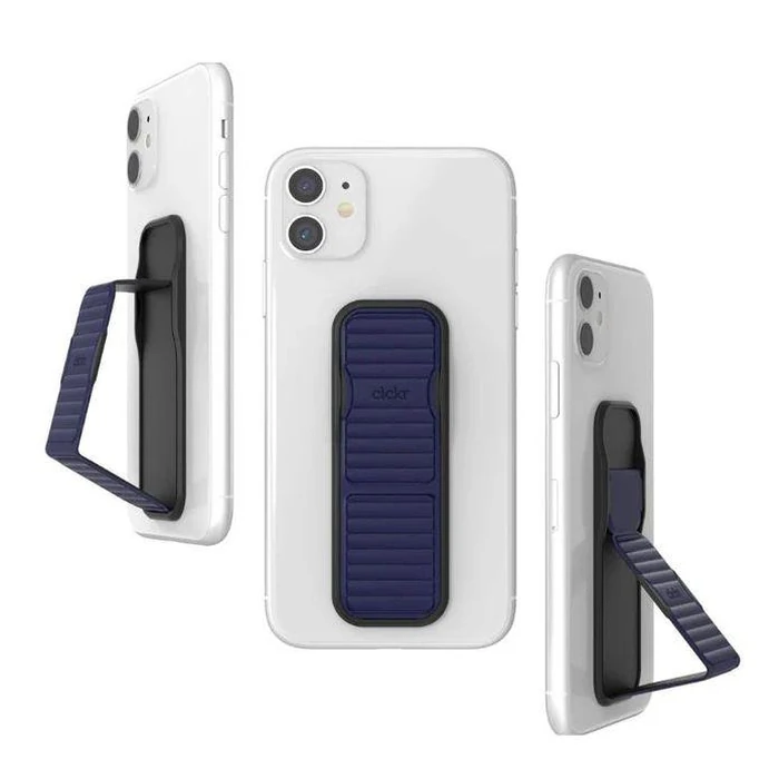 Clckr Stand & Grip Pebbled Line Phone Grip - Navy by Clckr - Refurbished - Brand New condition - US$20.48