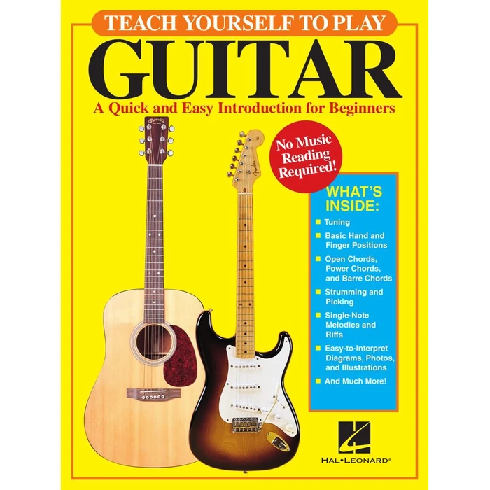 Teach Yourself to Play Guitar | Beginner Guitar Book with Tablature | Step-by-Step Acoustic and Electric Guitar Method | Easy Self-Learning Guide for Adults Teens and Music Teachers | Learn Chords by Hal Leonard - Used - Acceptable condition
