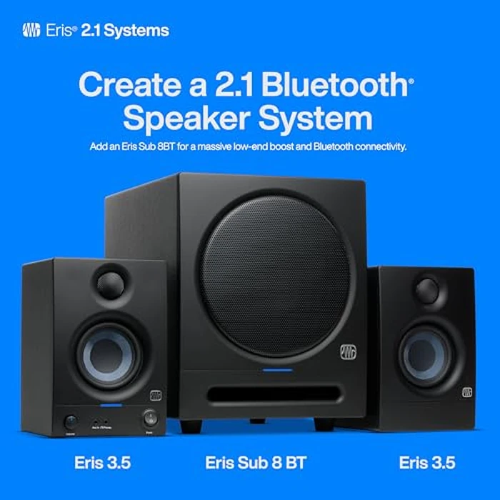 PreSonus Eris 3.5 Studio Monitors, Pair - Powered, Active Monitor Speakers for Near Field Music Production, Desktop Computer, Hi-Fi Audio by PreSonus - Image 6