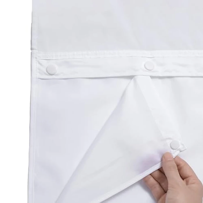 1 Pack Hotel Fabric Snap in Shower Curtain Liner Replacement Removable Water Repellent Liner for Bathroom Shower Curtain Liner 35W X 54H(35Wx54H (for 36(W) x74(H) Shower Curtain)) by Conbo Mio - Used - Good condition - CA$9.50