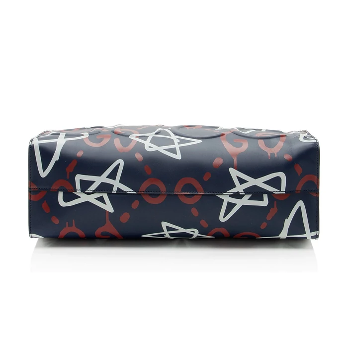 Gucci Leather Ghost Medium Tote - Leather - Red/White/Blue by Gucci - Image 4