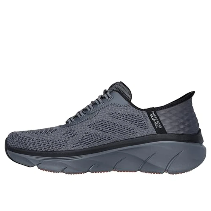 Skechers Men's D'lux Walker 2.0 Rezinate Hands Free Slip-in, Charcoal/Orange, 10 X-Wide by Skechers - Image 3