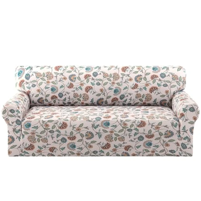 H.VERSAILTEX Printed Couch Covers for Sofa Printed Sofa Cover High Stretch Couch Cover for 3 Cushion Couch Washable Sofa Slip Covers Furniture Protector(Cottage Charm,Sofa) by H.VERSAILTEX - Used - Very Good condition - CA$59.36