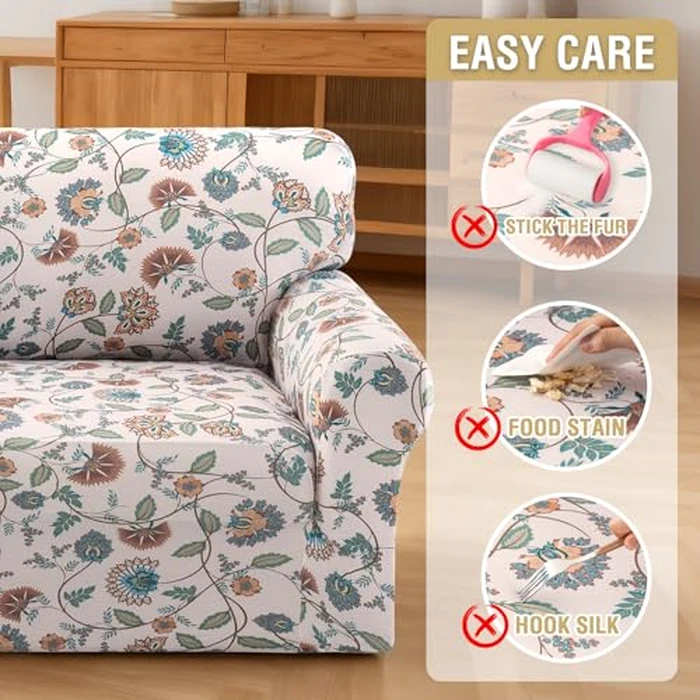 H.VERSAILTEX Printed Couch Covers for Sofa Printed Sofa Cover High Stretch Couch Cover for 3 Cushion Couch Washable Sofa Slip Covers Furniture Protector(Cottage Charm,Sofa) by H.VERSAILTEX - Image 8