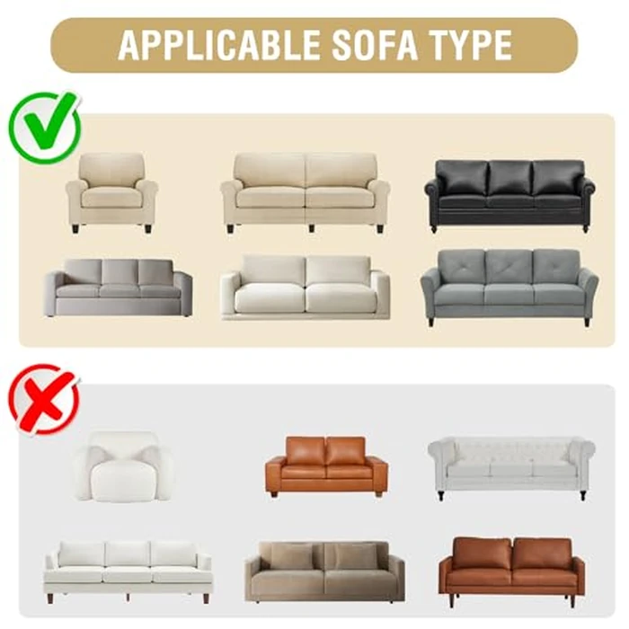 H.VERSAILTEX Printed Couch Covers for Sofa Printed Sofa Cover High Stretch Couch Cover for 3 Cushion Couch Washable Sofa Slip Covers Furniture Protector(Cottage Charm,Sofa) by H.VERSAILTEX - Image 9