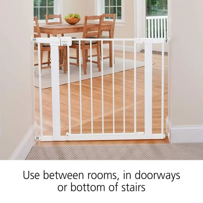 Safety 1st Easy Install Walk Thru Baby Gate for Doorway With Door, Dog Gates, Fits 29"-38", Easy Install 28" Tall, White by Safety 1st - Image 9