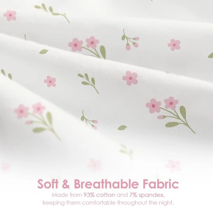 Baby Swaddle 0-2 Months, Cotton Arm-In Zipper Sleep Sack, Wearable Blankets Wrap for Newborn Infant Girls (Floral, Checkered, Pack of 2) by SANDJEST - Image 3