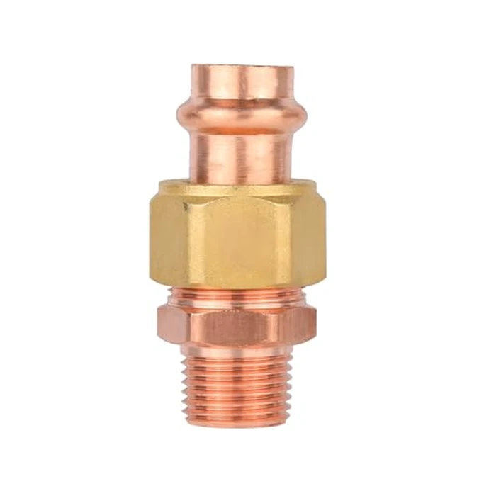 1 Pc Seelink Press Copper Male Adapter Union, 3/4" P x 3/4" MPT Pressure Fittings for Copper Tubing by Seelink - Used - Like New condition - US$22.85