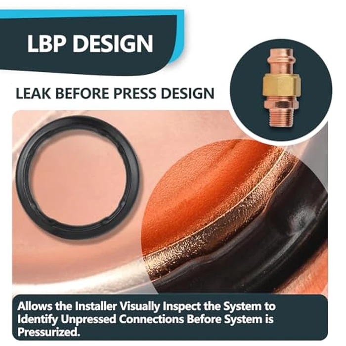 1 Pc Seelink Press Copper Male Adapter Union, 3/4" P x 3/4" MPT Pressure Fittings for Copper Tubing by Seelink - Image 5