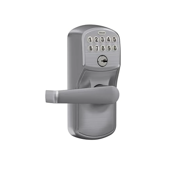 SCHLAGE Brushed Chrome FE595CS V PLY 626 ELA Plymouth Light Commercial Electronic Keypad Lock with Elan Lever(Satin Chrome) by SCHLAGE - Image 2