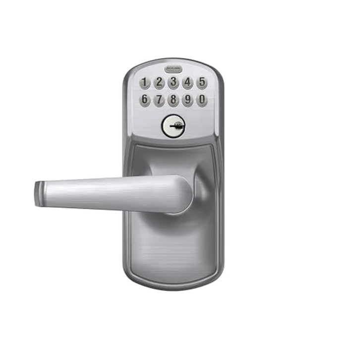 SCHLAGE Brushed Chrome FE595CS V PLY 626 ELA Plymouth Light Commercial Electronic Keypad Lock with Elan Lever(Satin Chrome) by SCHLAGE - Image 8