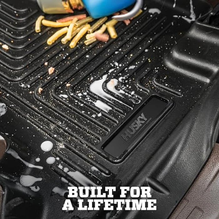 Husky Liners Weatherbeater Floor Mats | Fits 2019 - 2025 Chevrolet Silverado & GMC Sierra 1500; 2020-2025 Silv./Sierra 2500/3500 Crew Cab w/Carpet & Underseat Stg | Front & 2nd Row, 3-pc Black - 94021 by Husky Liners - Image 9