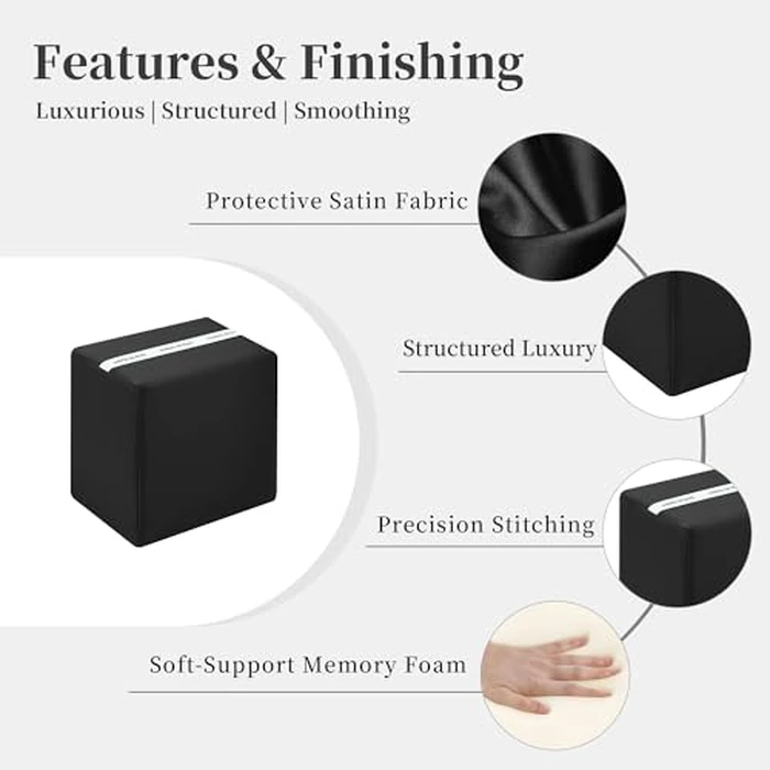 KINGS IN BAG Purse Pillow Insert to Keep Shape - Lightweight Memory Foam Insert with Satin Cover for Home Storage & Travel, Multicolor Options, Fits for Picotin 22(Black, PC22) by KINGS IN BAG - Image 2