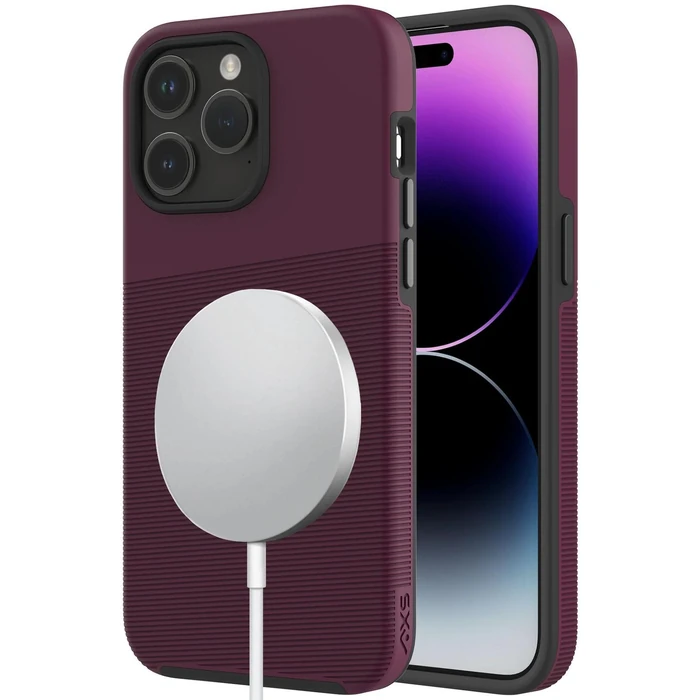 Axessorize PROTech Plus MagSafe Compatible Sleek Dual-layered Anti-Shock Phone Case for iPhone 15 Pro Max - Sangria by Axessorize - Refurbished - Excellent condition