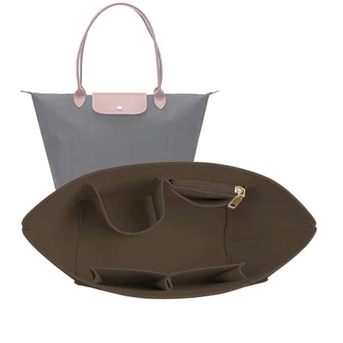 Lckaey Purse Organizer Insert for Longchamp Le Pliage Neo Handbags Insert Organizer 1012coffee-M by Lckaey - Image 1