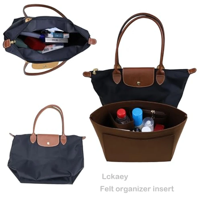 Lckaey Purse Organizer Insert for Longchamp Le Pliage Neo Handbags Insert Organizer 1012coffee-M by Lckaey - Image 5