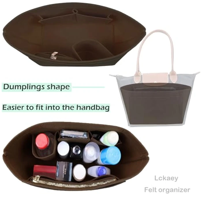 Lckaey Purse Organizer Insert for Longchamp Le Pliage Neo Handbags Insert Organizer 1012coffee-M by Lckaey - Image 6