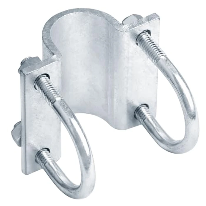 OTTFF 2 Pack 1-5/8" x 1-5/8" U Bolt Cross Clamps, Heavy Duty Adjustable Grid Pipe Connector for Corral Panel, Chain Link Fence, 7/32" Steel by OTTFF - Image 4