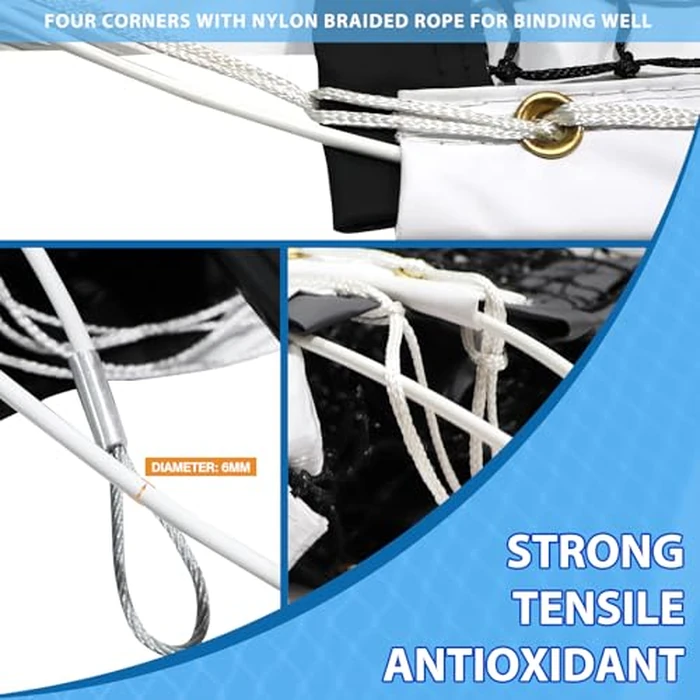 VANCL Tennis Net Outdoor Heavy Duty Professional Tennis Court Net Replacement Professional Tennis Net Nylon for Professional Tennis Courts [Includes 2 Fiberglass Dowels] by VANCL - Image 4