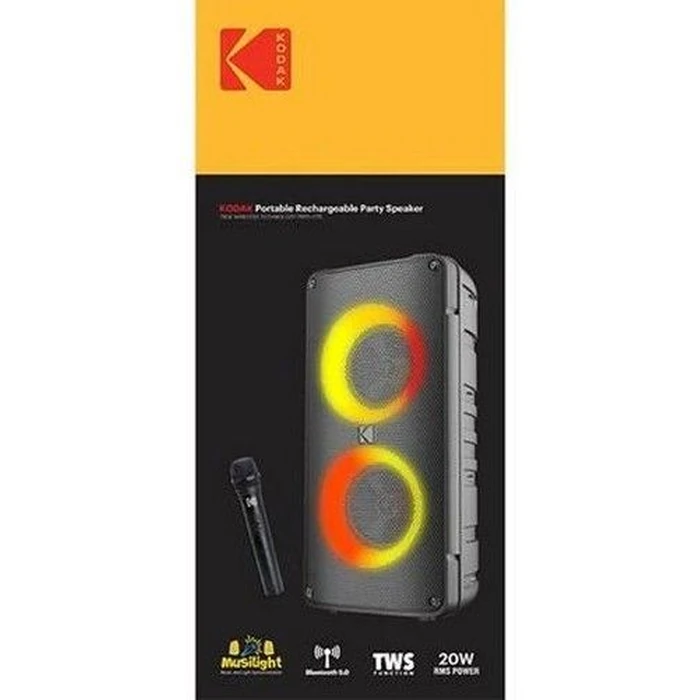 Kodak PRPS-1775 Double-Woofer Party Tower Speaker with Microphone - Black by Kodak - Refurbished - Excellent condition