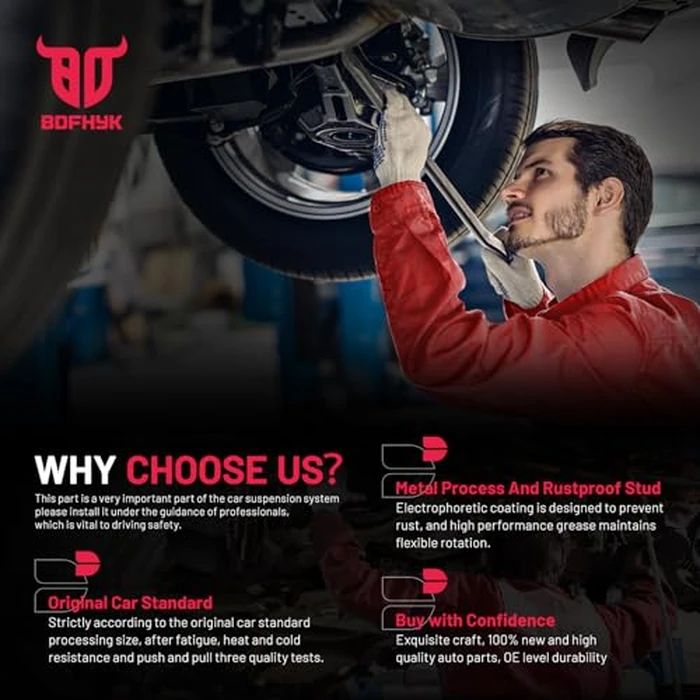 BDFHYK 4pcs Front Inner & Outer Tie Rod Ends Kit Compatible with 2013-2018 C-Max Escape 2012-2018 Focus 2014-2018 Transit Connect Replacement for EV800898 ES800954 ES800955 by BDFHYK - Image 7