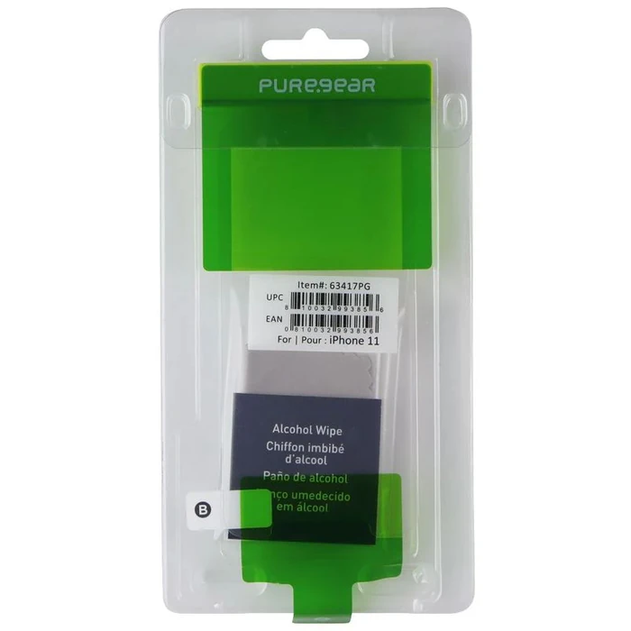 PureGear Tempered Glass Screen Protector for iPhone 11 (Bulk Packaging) - Clear by PureGear - Refurbished - Brand New condition - US$8.28