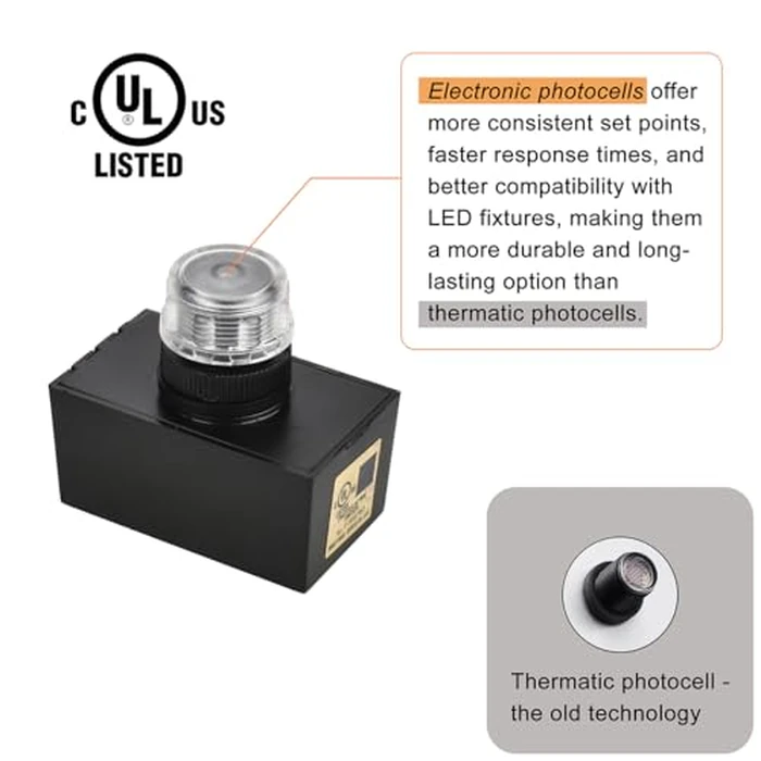 J.LUMI YCA1030 Dusk to Dawn Sensor, Hard-Wired Post Eye Photocell Sensor for Outdoor Lights, Automatic Light Control Switch, UL Listed by J.LUMI - Image 2