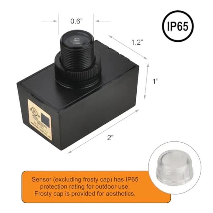 J.LUMI YCA1030 Dusk to Dawn Sensor, Hard-Wired Post Eye Photocell Sensor for Outdoor Lights, Automatic Light Control Switch, UL Listed by J.LUMI - Image 4