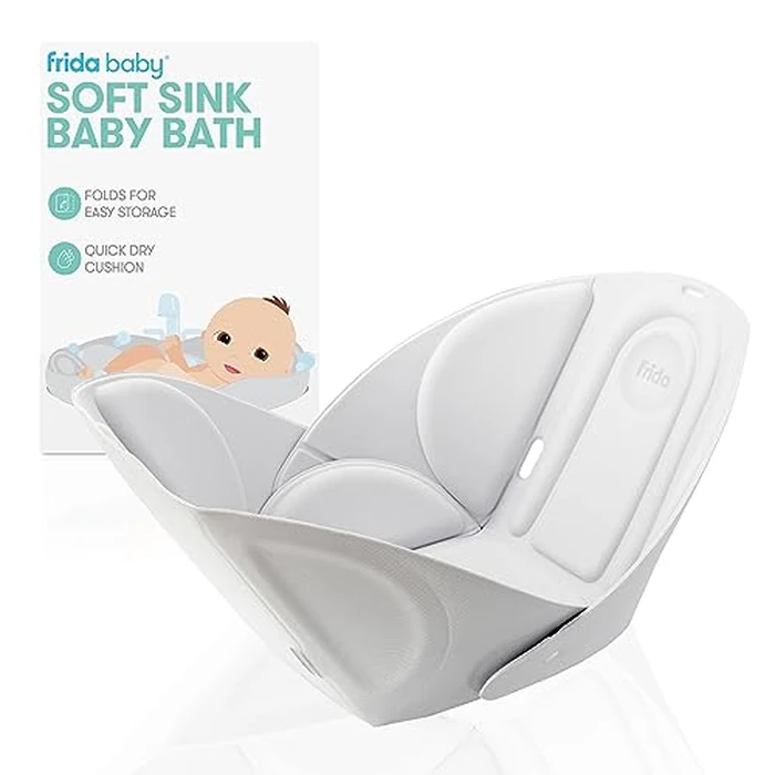 Frida Baby Soft Sink Bath, Sink Bather, Easy to Clean Bather That Supports Baby's Head by Frida Baby - Used - Like New condition - US$15.98