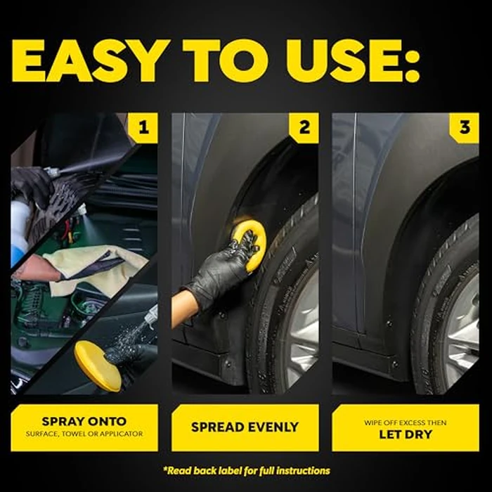 Meguiar's Hyper Dressing, 1 Gallon, Trim Shine For Drivers & Detailers- Car Wash Soap Restores Gloss And Deep Black Look; Use On Plastic And Rubber Trim, Tires, Bumpers And Wheel Wells by Meguiar's - Image 6