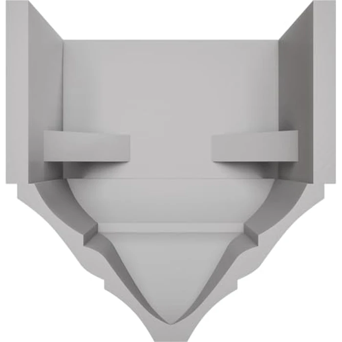 3 5/8"P x 7 1/4"W x 7 1/2"H Americraft Solid Paint Grade Wood Universal Mid Crown Moulding Coupler Block for Profiles up to 4"H x 3 5/8"P, Primed Pine by Ekena Millwork - Image 4