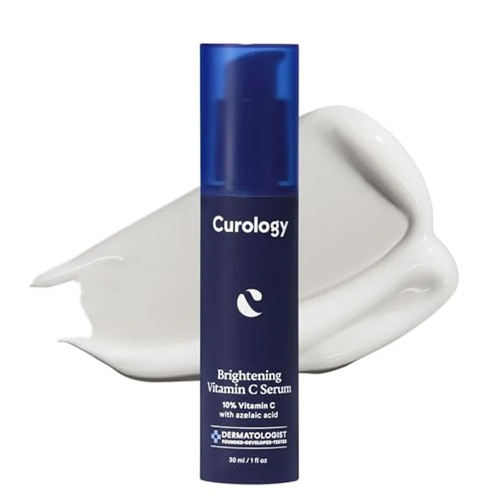 Curology Brightening Vitamin C Serum, Visibly Evens Skin Tone, Smooths Texture, and Calms Redness, Milky Texture, 1 fl oz by Curology - Used - Like New condition - US$17.96