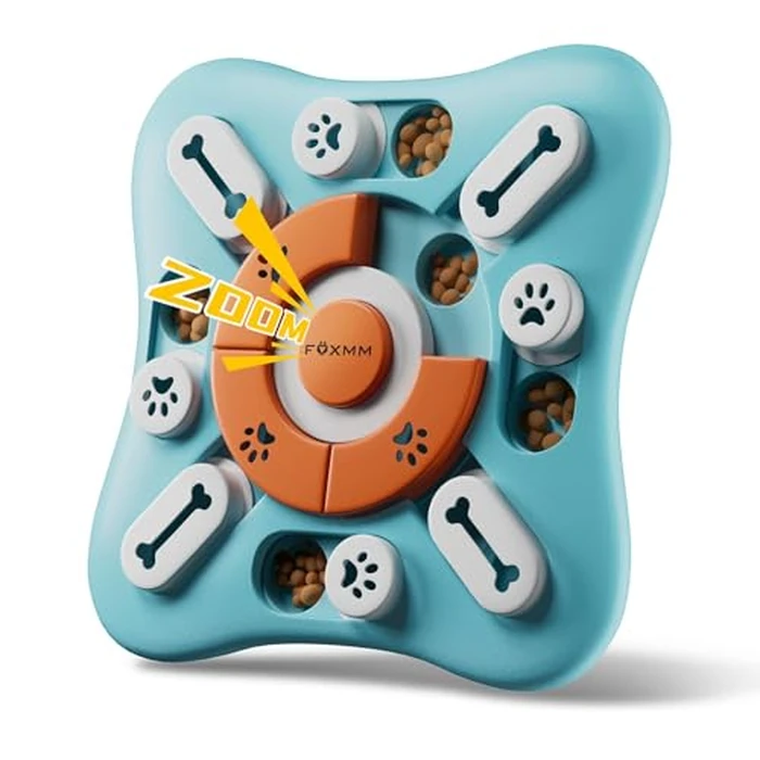 FOXMM Interactive Dog Treat Puzzle Toys for IQ Training & Mental Stimulating,Fun Slow Feeder,Large Medium Small Dogs Enrichment Toys with Squeak Design by FOXMM - Used - Like New condition