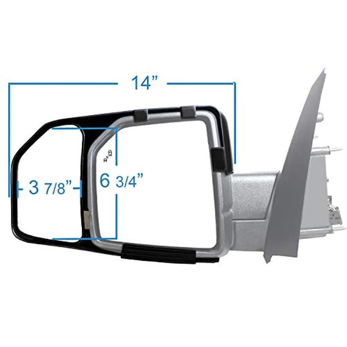 K SOURCE Snap & Zap 81850 Custom Fit Towing Mirror for 2015-2020 F150, Patented by Fit System - Image 2