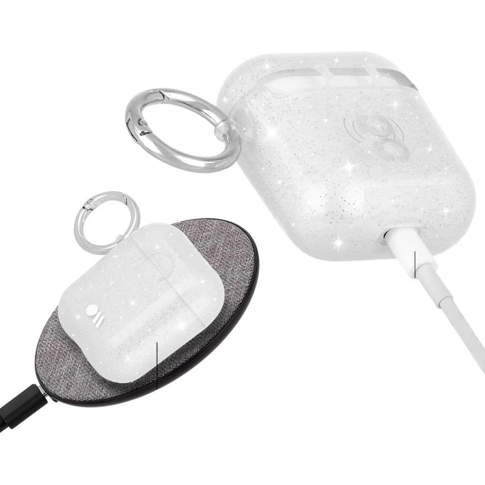 Case-Mate Case for AirPods with Ring Clip and Neck Strap - Sheer Crystal by Case-Mate - Image 2