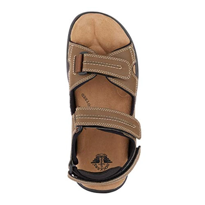 DOCKERS Mens Newpage Outdoor Sport Sandals for Men - Memory Foam Comfort & Adjustable Straps, Dark Tan, 9 Wide by DOCKERS - Image 3