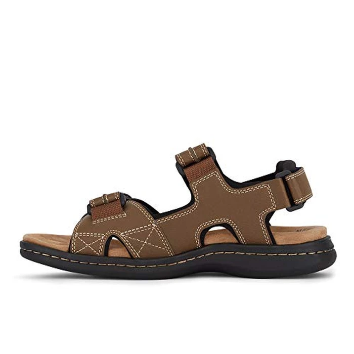 DOCKERS Mens Newpage Outdoor Sport Sandals for Men - Memory Foam Comfort & Adjustable Straps, Dark Tan, 9 Wide by DOCKERS - Image 6