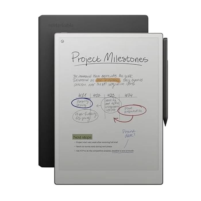 reMarkable Paper Pro Bundle - Premium Leather | Includes 11.8” reMarkable Paper Tablet, Marker Plus Pen with Eraser, and a Book Folio Cover in Black Leather by reMarkable - Image 1