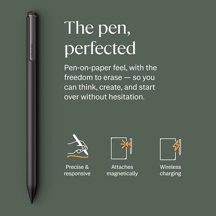 reMarkable Paper Pro Bundle - Premium Leather | Includes 11.8” reMarkable Paper Tablet, Marker Plus Pen with Eraser, and a Book Folio Cover in Black Leather by reMarkable - Image 8