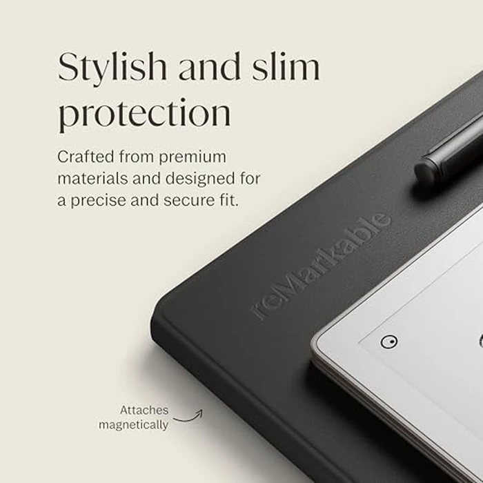 reMarkable Paper Pro Bundle - Premium Leather | Includes 11.8” reMarkable Paper Tablet, Marker Plus Pen with Eraser, and a Book Folio Cover in Black Leather by reMarkable - Image 9