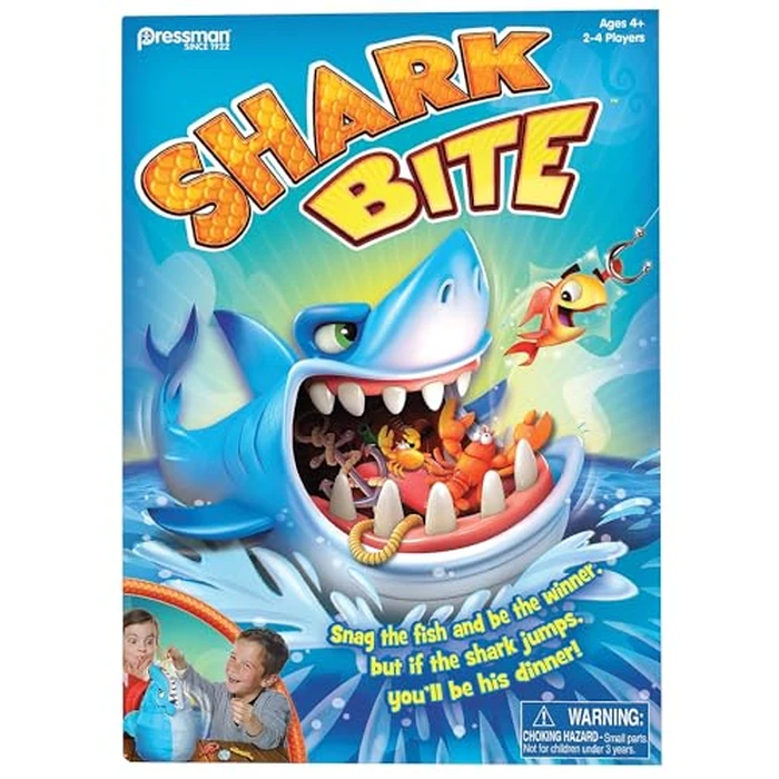 Shark Bite -- Roll the Die and Fish for Colorful Sea Creatures Before the Shark Bites Game! by Pressman Blue Sky, 5" by Pressman - Image 3